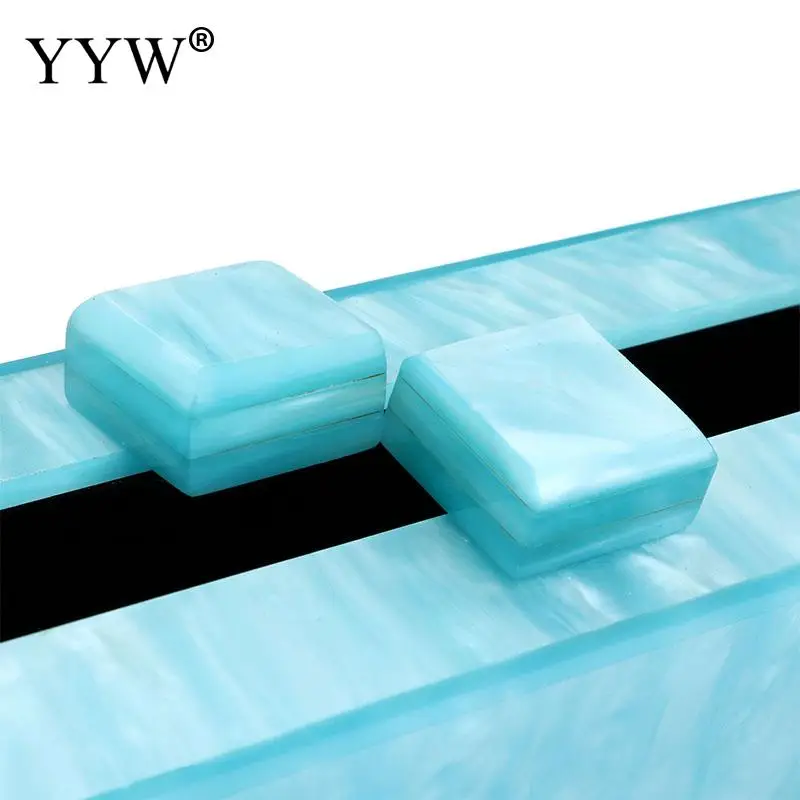 Fashion Painting Marble Acrylic Women Handbag Elegant Multi Color Smooth Evening Wedding Cocktail Party Prom Purse Wallet Tote