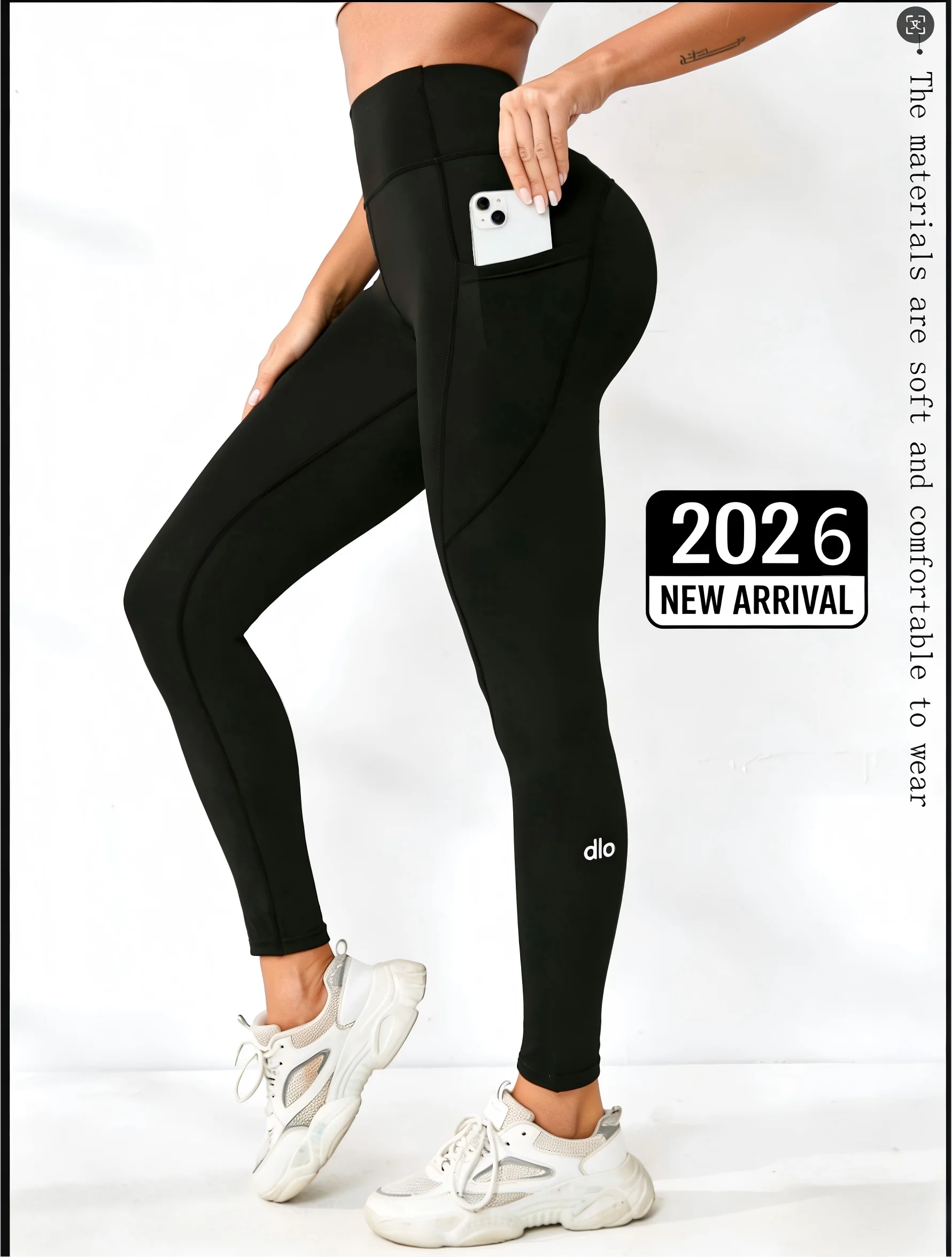 New High Waist Long Yoga Leggings for Women, Naked Feeling Seamless Butt Lift Workout Pants, Quick Dry Breathable Fitness Tights 2
