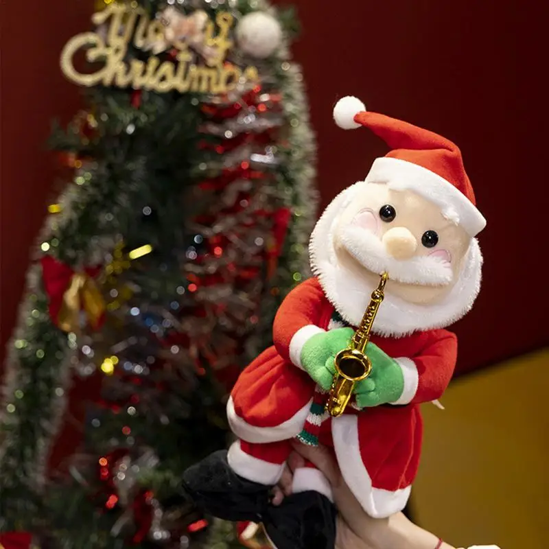Electric Santa Claus Christmas Figurines Doll Decor Musical Dancing Christmas Santa Claus Toys Electric Dolls New Year Gifts