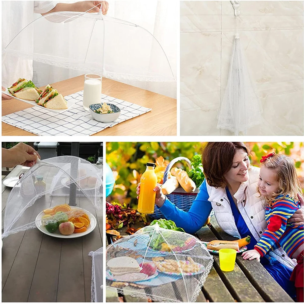 3 Housses Anti-Mouches Pop-Up - Protection Alimentaire Colorée - Pour Buffet, Barbecue, Pique-nique
