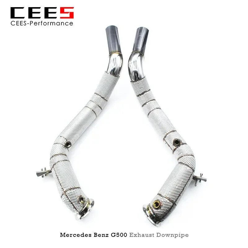 CEES Exhaust Downpipe For Benz G500 G550 G63 W464 4.0T-Stainless Steel Downpipe without catalyst Exhaust Pipe