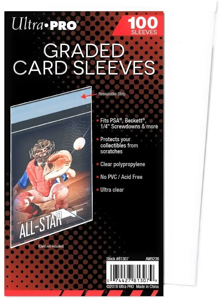Details about   100 Ultra PRO Easy Grade Angle-Cut Soft Card Sleeves Standard Size Protectors 