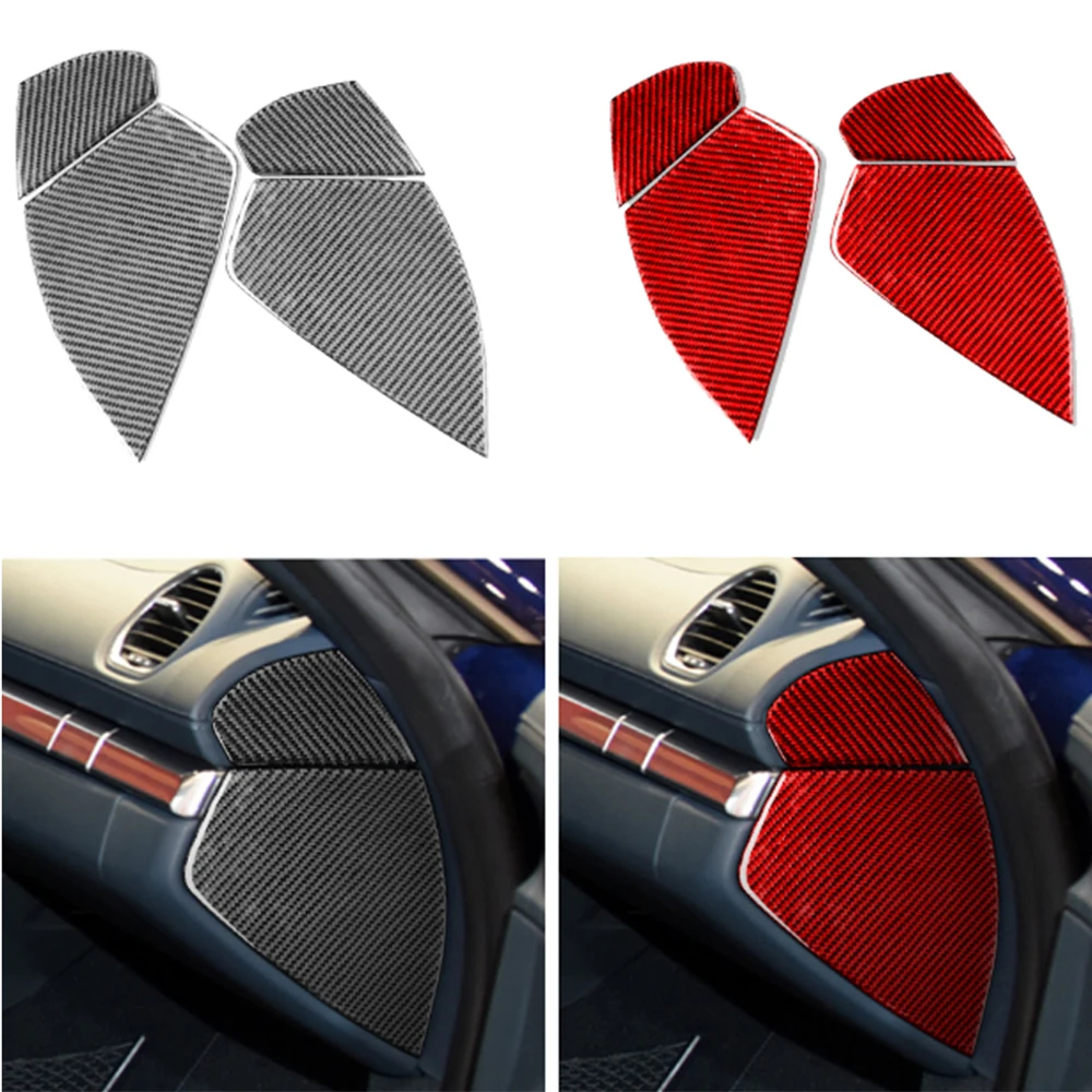 

For Porsche 718 982 Cayman Boxster T S GTS GT4 Spyder RS 2016-2022 Car Front Doors Slot Panel Carbon Fiber Sticker Accessories