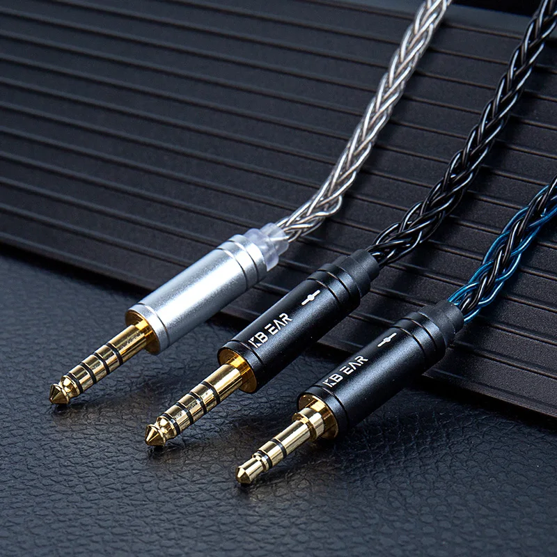 KBEAR ST12 Plus 2m 8 Core Silver-Plated Upgraded IEM Cable With