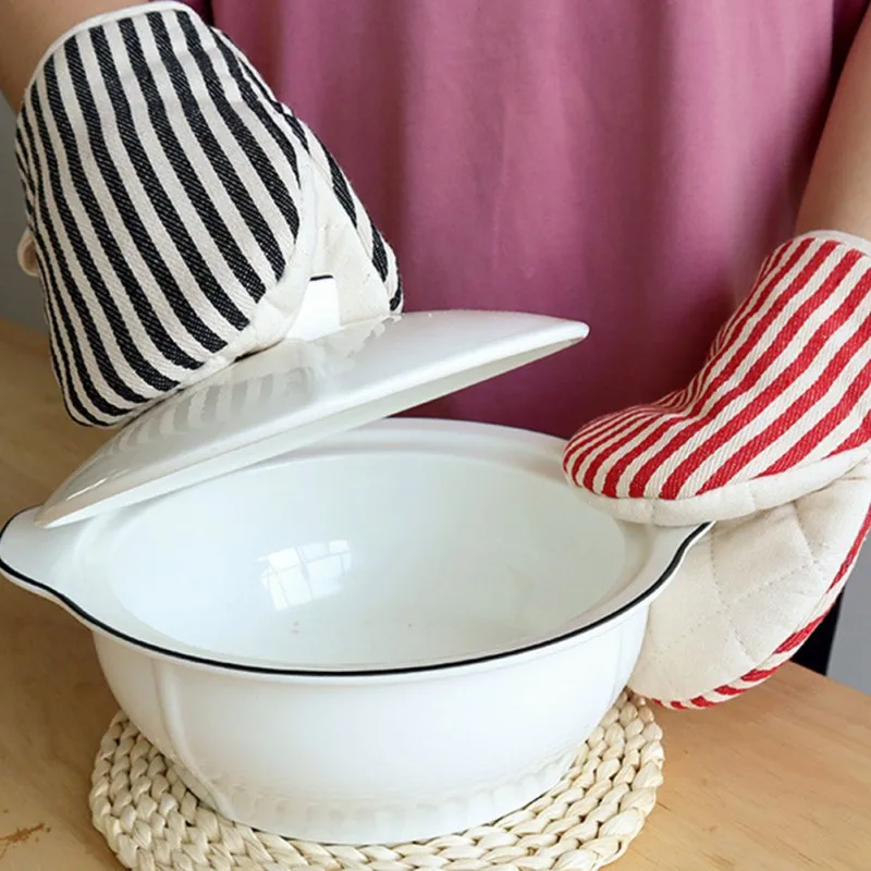 Cotton Anti-scalding Oven Gloves Mitts Potholder Kitchen Duckbill Shape Cotton Gloves Tray Dish Bowl Holder Oven Hand Clip 1PC kitchen gloves cotton pot holders
