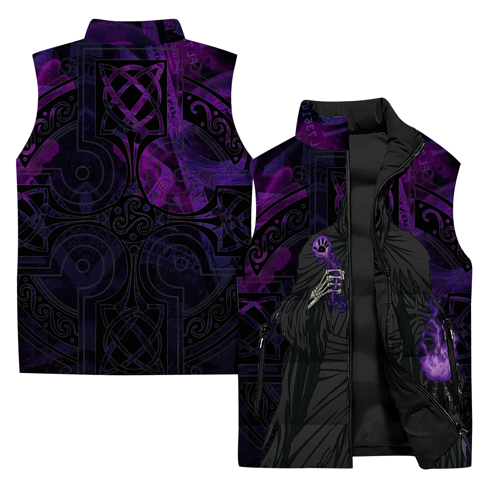 thumbnail image 1 of Nueva chaqueta sin mangas de invierno para hombre, chaleco con estampado de arte abstracto en 3D, chaqueta informal de moda para correr y deportes al aire libre para hombre, cortavientos, 1 of 5