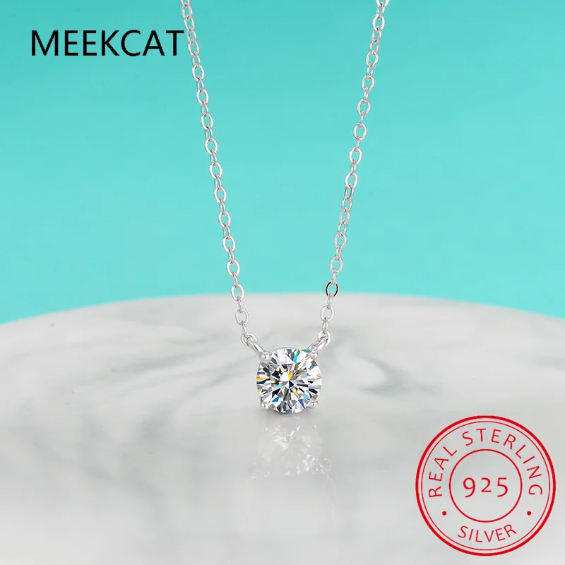 

Ожерелье женское из серебра 925 пробы с муассанитом, 1-10 карат