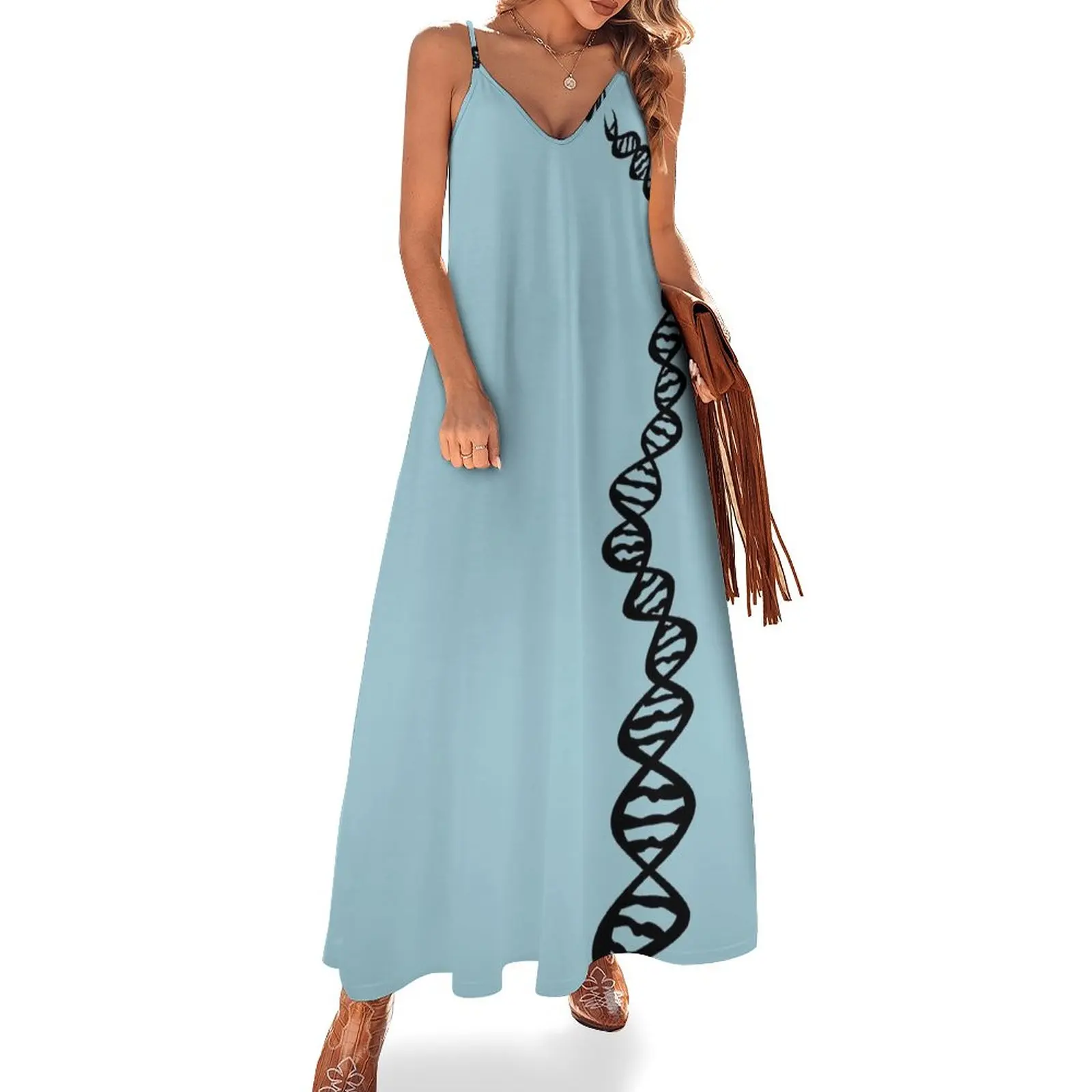 

DNA strand - black Sleeveless Dress chic and elegant woman dress cocktail dresses