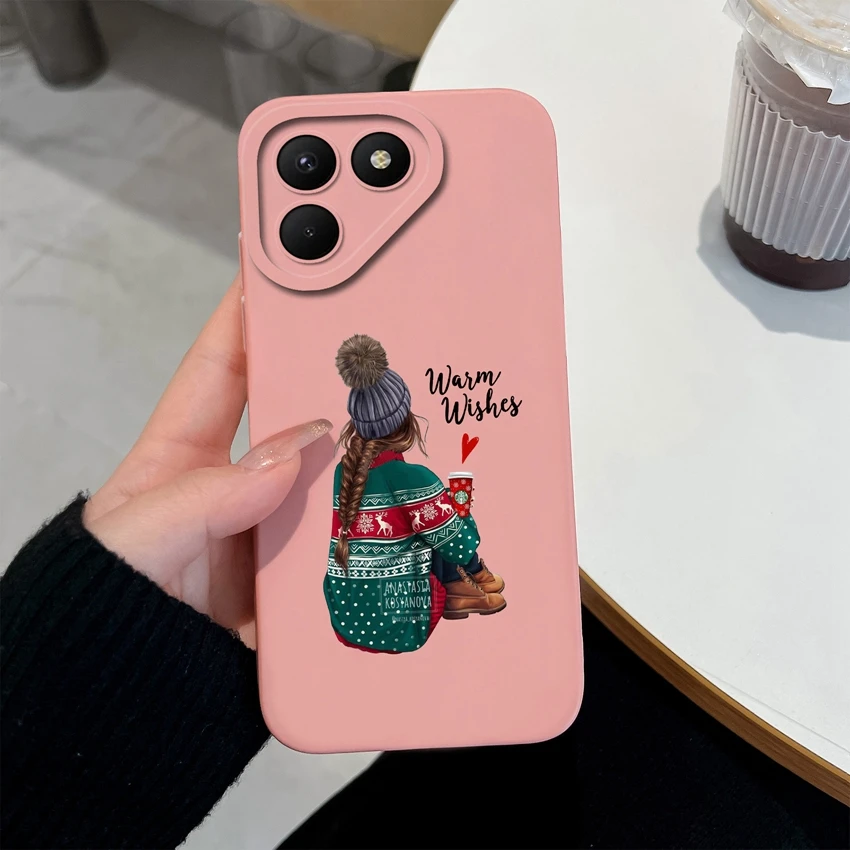 Pretty Rose Silicone Shockproof Phone Case with Screen Protector