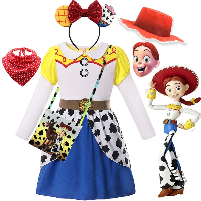 Toy Story Jessie Cosplay Costume Kids Girl Party Fancy Dress Up Outfit