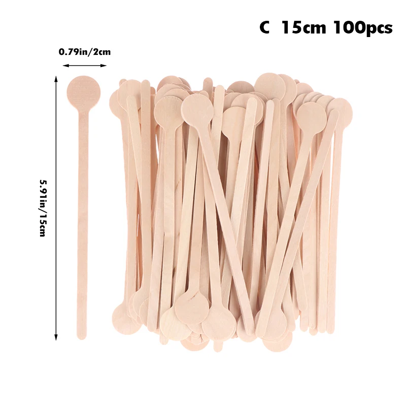 50pcs Disposable Wooden Coffee Stirrers Hot Cold Drinking Stir Beverage Stir  Sticks Biodegradable Utensils Bar Cafe Or Home Use - Coffee Scoops -  AliExpress