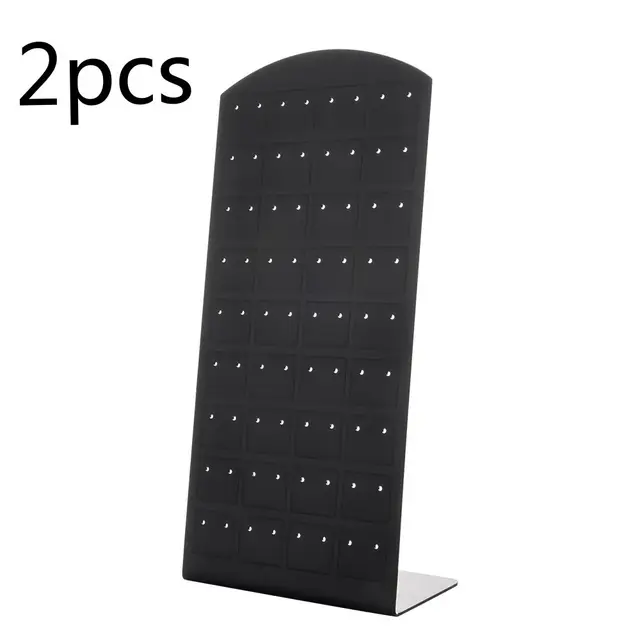 2 pièces mode Portable boucles d'oreilles clous d'oreille support en plastique bijoux présentoirs boucle d'oreille vitrine organisateur support de rangement