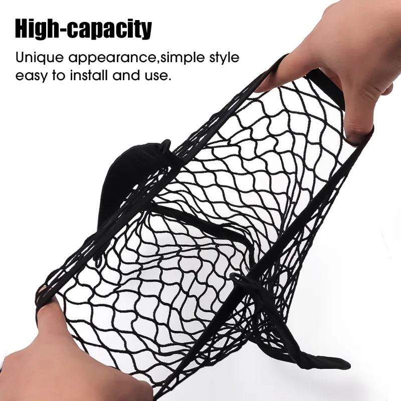 car storage bag with screws auto mesh net for trunk boat cargo
