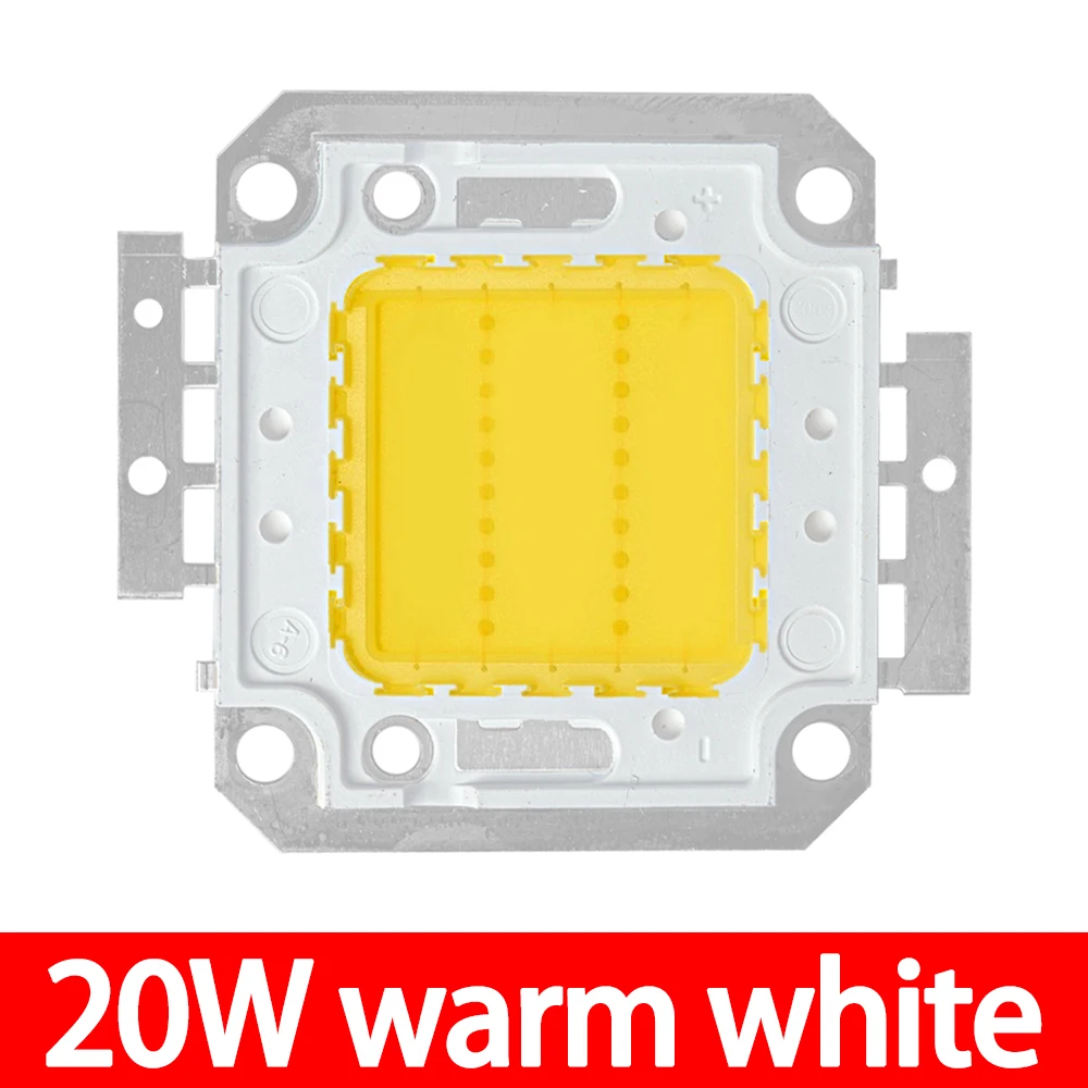 Dual White LED Light Chip for DIY Floodlight Spotlight Bulbs - COB Integrated, Multiple Wattage Options