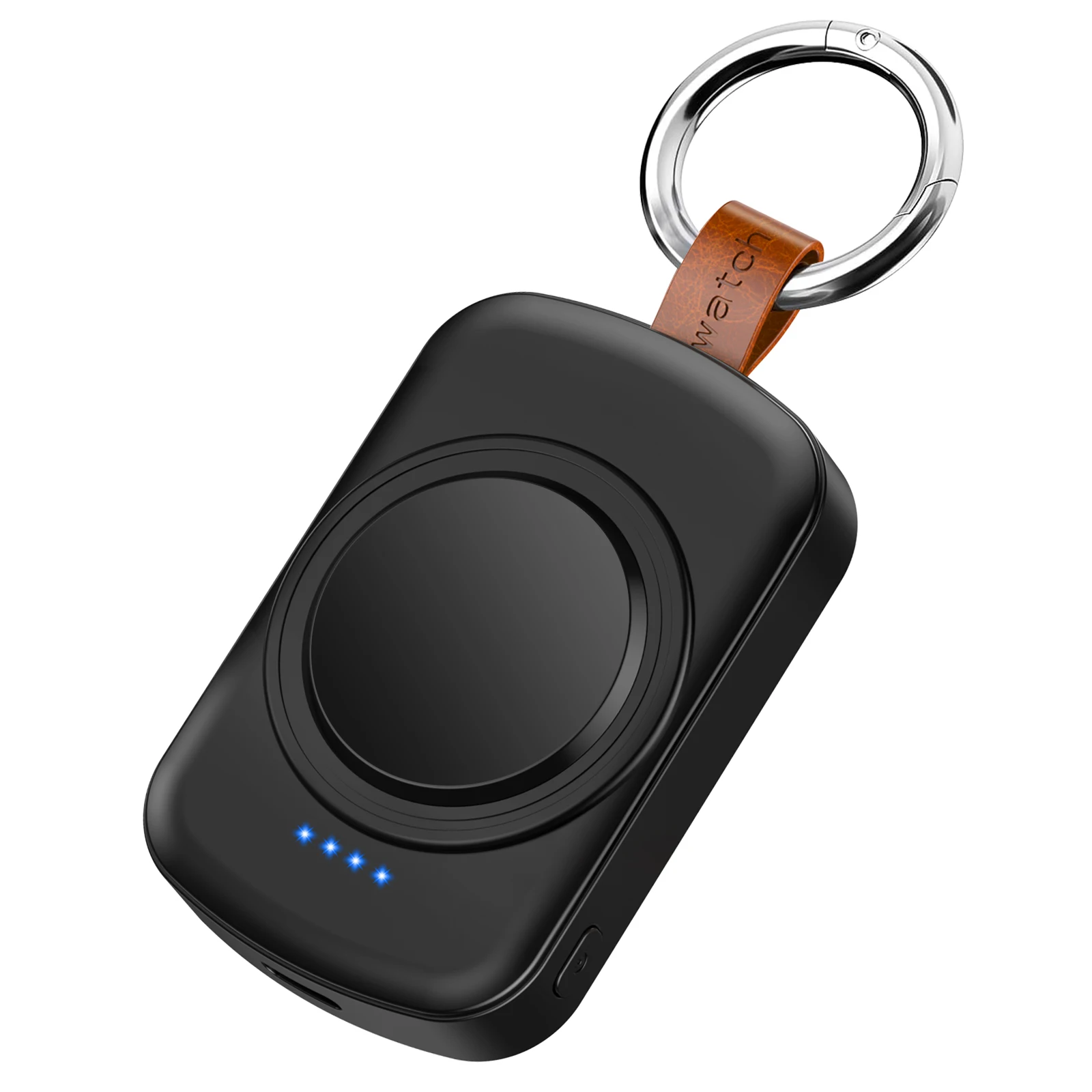 1800mAh Portable Magnetic Watch Wireless Fast Charger for Apple Watch Series 11 10 9 8 7 6 SE Type-C Charger for iWatch Ultra 3 2 — Color: black