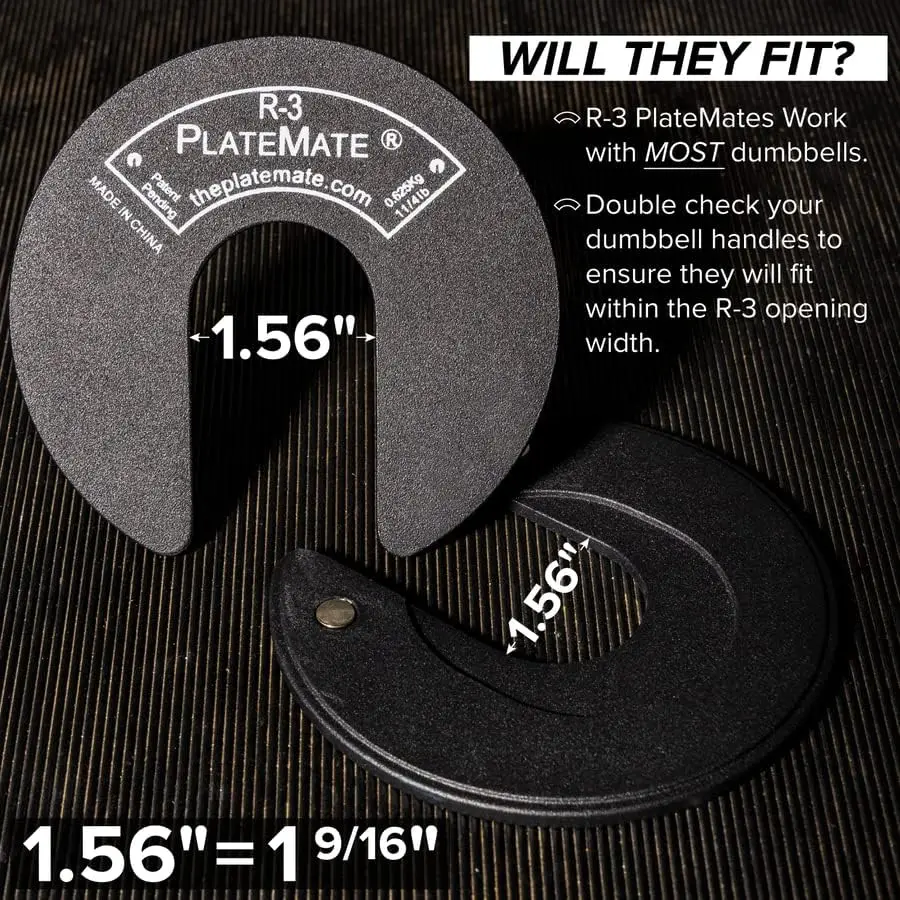 PlateMate 2-Pcs Magnetic Donut 1.25-Lb Workout Microload Weight Plate  Add-Ons (2.5 lb. Set)