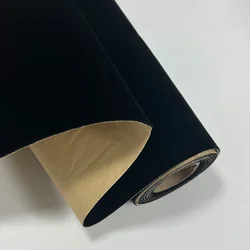 Luxurious Velvet Self - Adhesive Fabric for Creative Projects - 1.2mm Thick, 50x145cm (2 Black)