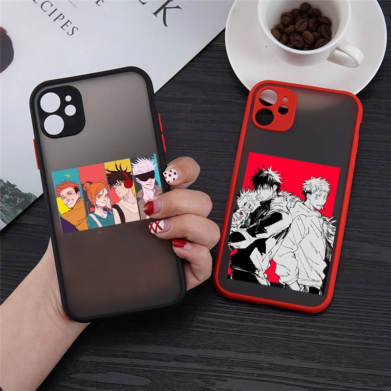 Iphone Anime Case Hard Silicon Anime Phone Case Iphone Gojo Anime Phone Case Aliexpress