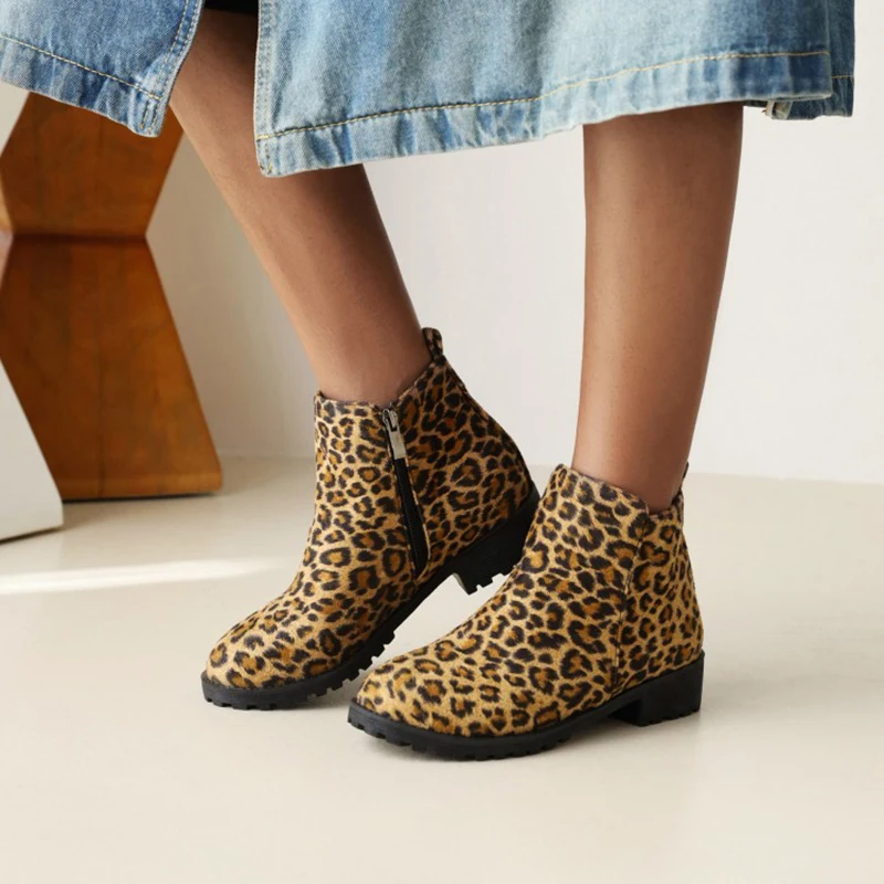 Kolnoo Handmade New Retro Style Ladies Block Heel Ankle Boots Faux Suede Leather Daily Wear Booties Evening Fashion Prom Shoes