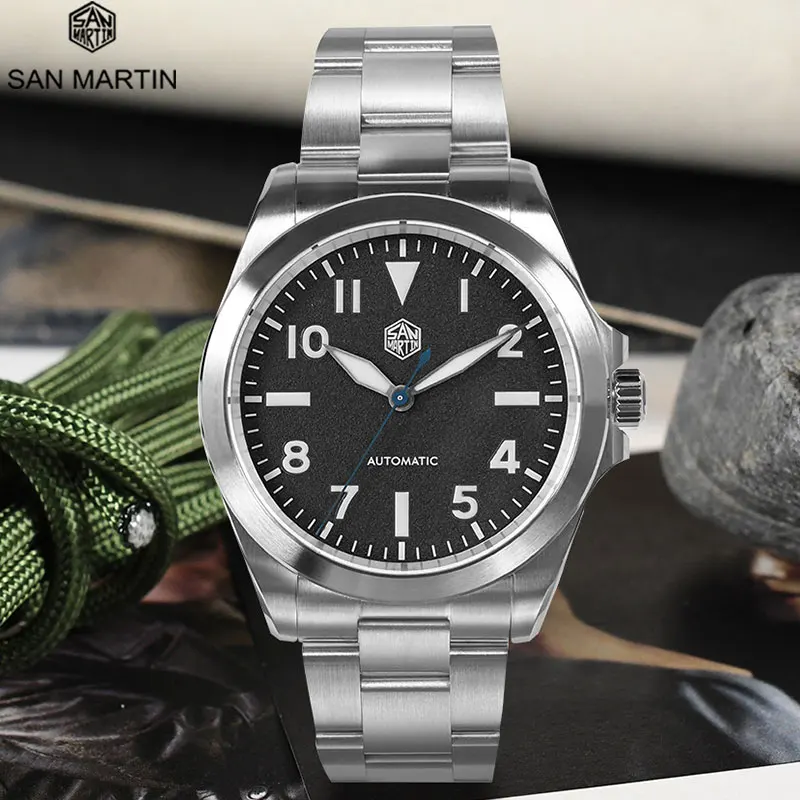 

San Martin 40mm Luxury Men Sport Diver Watch 100M Waterproof NH35 Automatic Mechanical Wristwatch BGW9 Luminous Sapphire Crystal