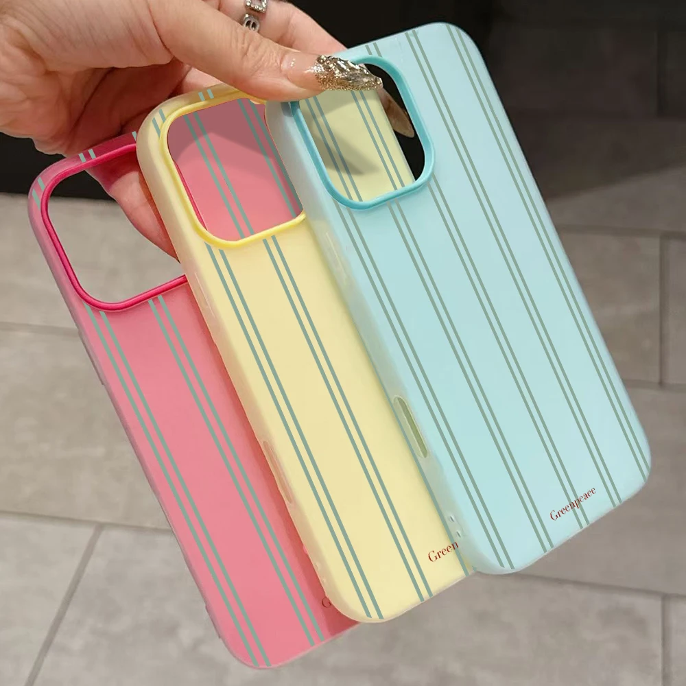 Luxury Striped Pattern Soft Phone Case