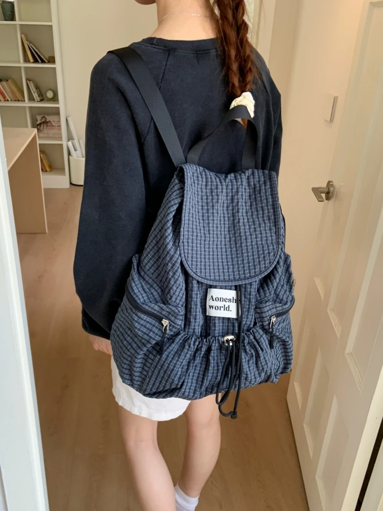 Fashionable Summer Nylon Backpack Women's Stylish Casual Double Shoulder Bag Korean Single Shoulder Bag Commuter Style Bear Lady - 4