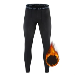 Winter Men Cycling Pants Thermal Fleece Men's Sports Running Leggings Tights Long Jogging Pants Running Trousers For Men