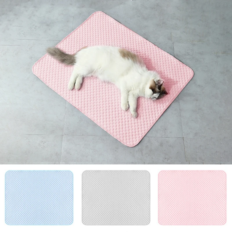 Cat Cooling Mat Summer Pet Dog Cold Ics Nest Breathable Bed For Small Dogs Pet Accessories Cat Durable Blanket Sofa Cat Ice Pad_voghion.com