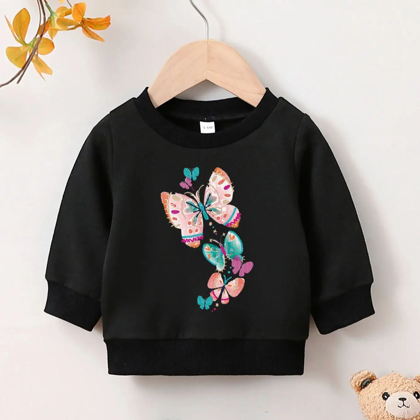 Sudadera Con Capucha Para Niña Estampada Caballos - Poliéster, Manga Larga, Tallas 134-152