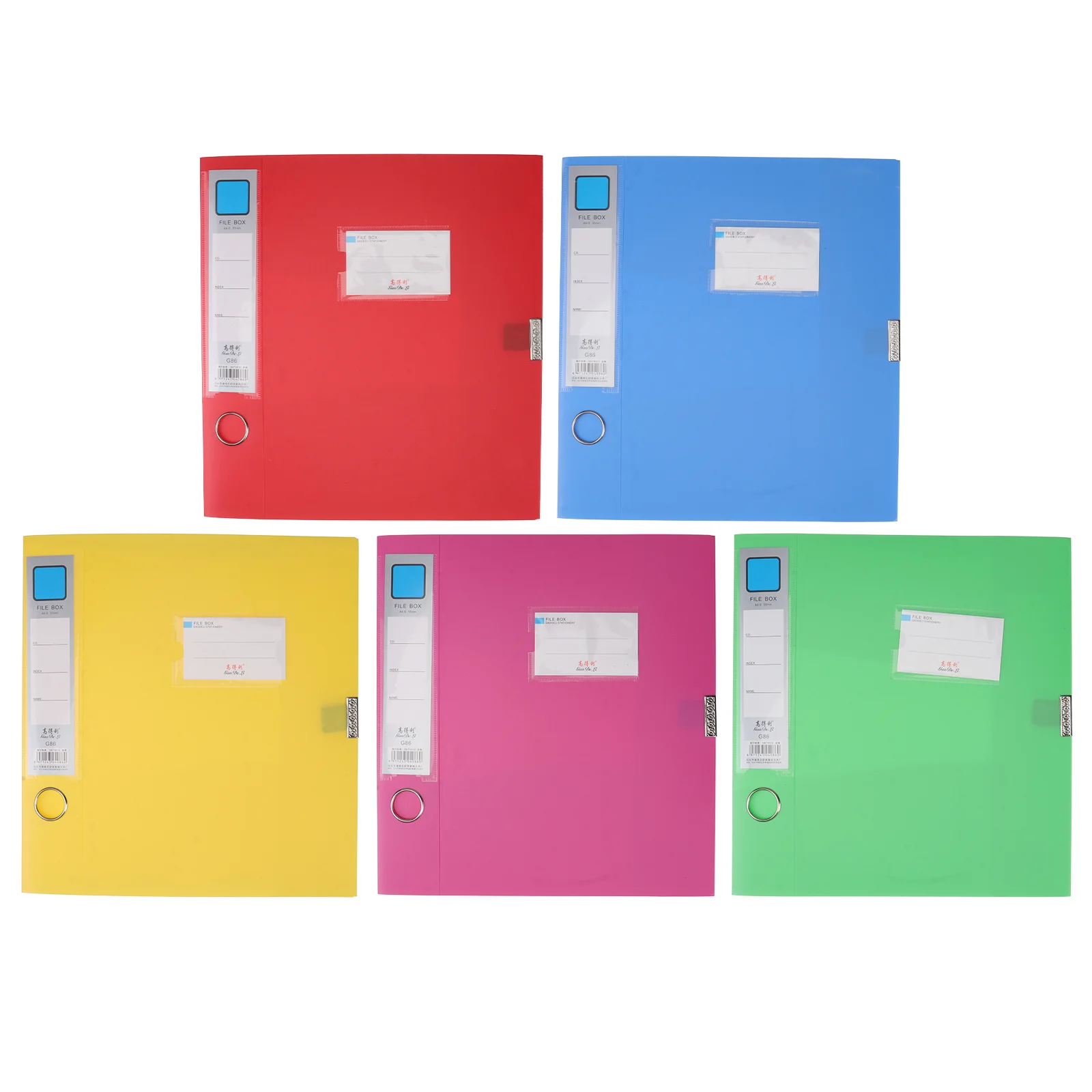 

5 Pcs School+supplies Stationary Container Document Holder File Box Supllies Magazine Colorful Folders