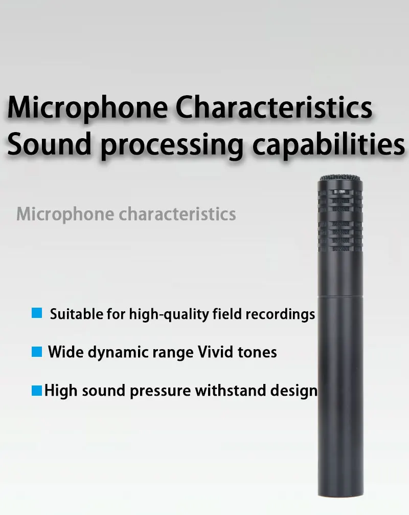 E914 Heart-Shaped Instrument Microphone, Windproof Cotton Condenser Microphone,For Bands/Stages/Recording Studio Recording ﻿