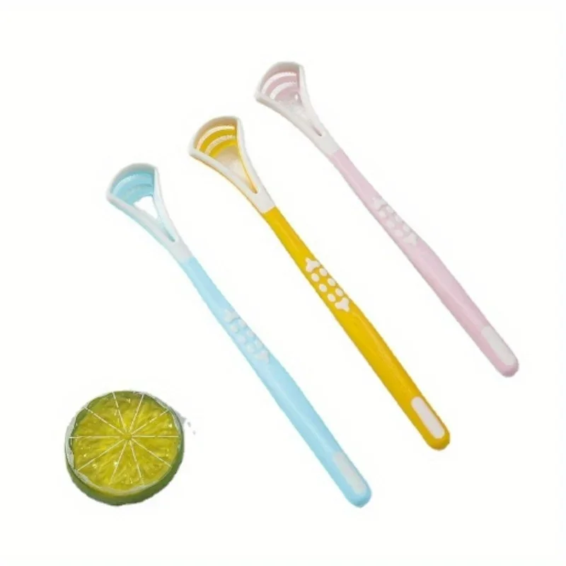 1pc Dual effect silicone tongue scraping brush, tongue coating brush, coating cleaning toothbrush