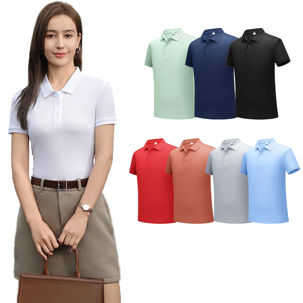 Chemises polo solides pour femmes 2026 NOUVEAU, basiques pour le travail, t-shirts confortables, chemise à boutons, hauts de sport solides, vêtements de bureau quotidiens pour femmes 1 Chemises polo solides pour femmes 2026 NOUVEAU, basiques pour le travail, t-shirts confortables, chemise à boutons, hauts de sport solides, vêtements de bureau quotidiens pour femmes 1
