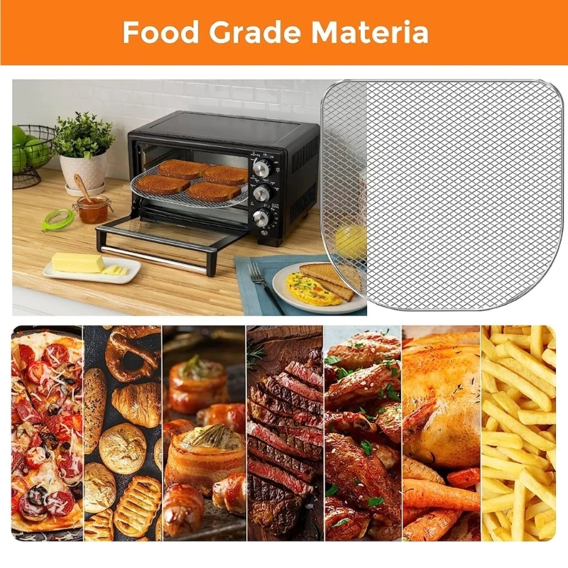 Set of 3 Air Fryer Rack Dehydrator Stand Metal Toast Holder Air Fryer Accessories for PowerXL Air FryerPro/Caynel 4