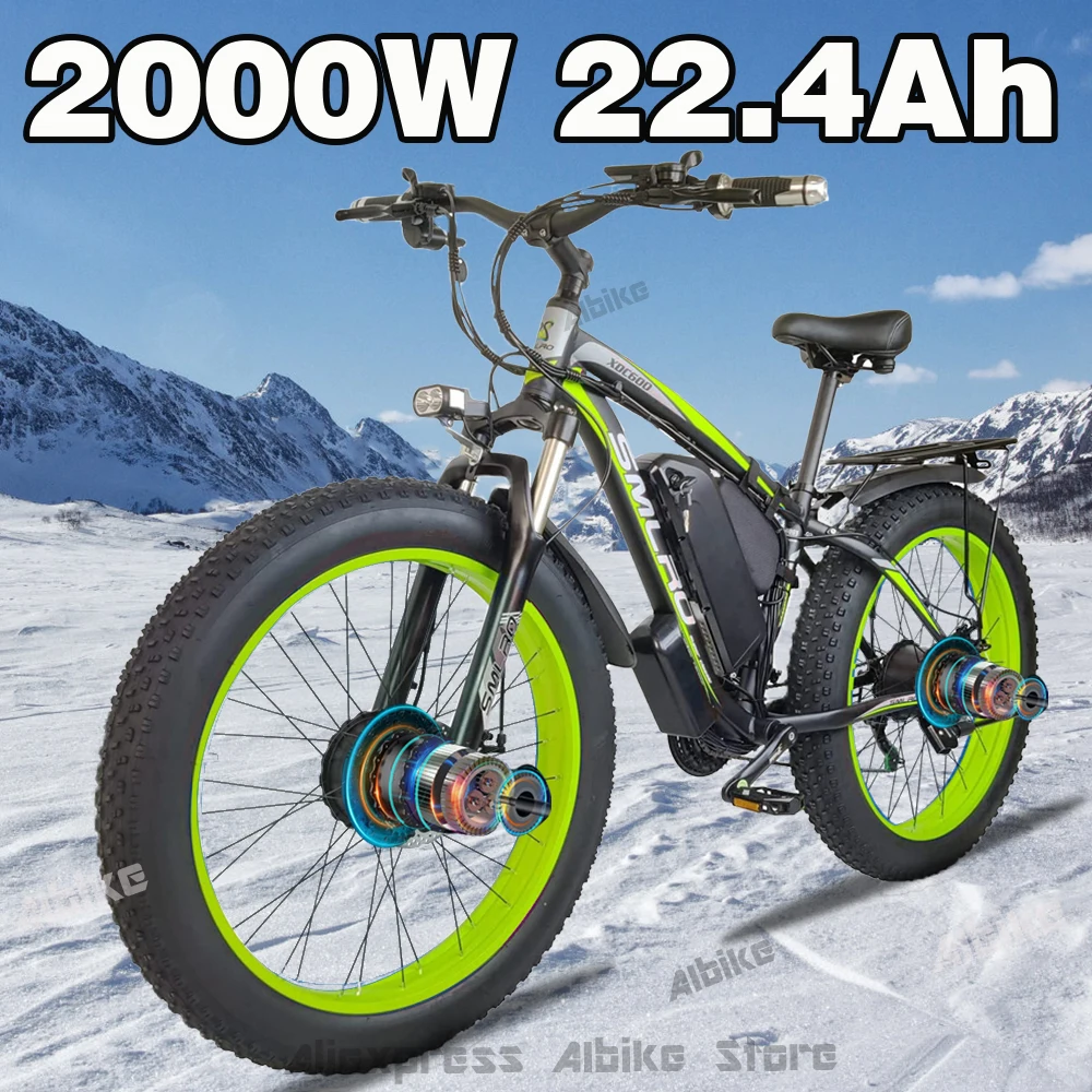 Electric Bike for Adults, Dual Motor E Bike, 22Ah Removable