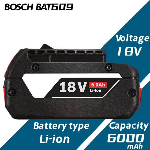 18V 5.0Ah Lithium-Ion Battery Replacement for Bosch BAT609 BAT610G BAT618G  BAT620 Bosch 18V Cordless Power Tools with LED lamp - AliExpress