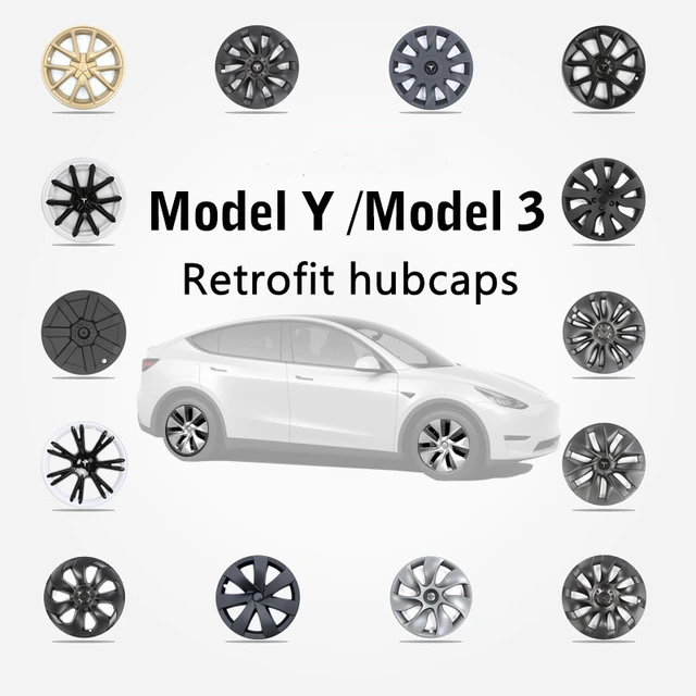 4 Stück für Tesla Modell 3 18 Zoll Naben kappe Original Auto Ersatz Rad  kappe Auto Rad kappe Voll abdeckung Zubehör 2021 2022 - AliExpress