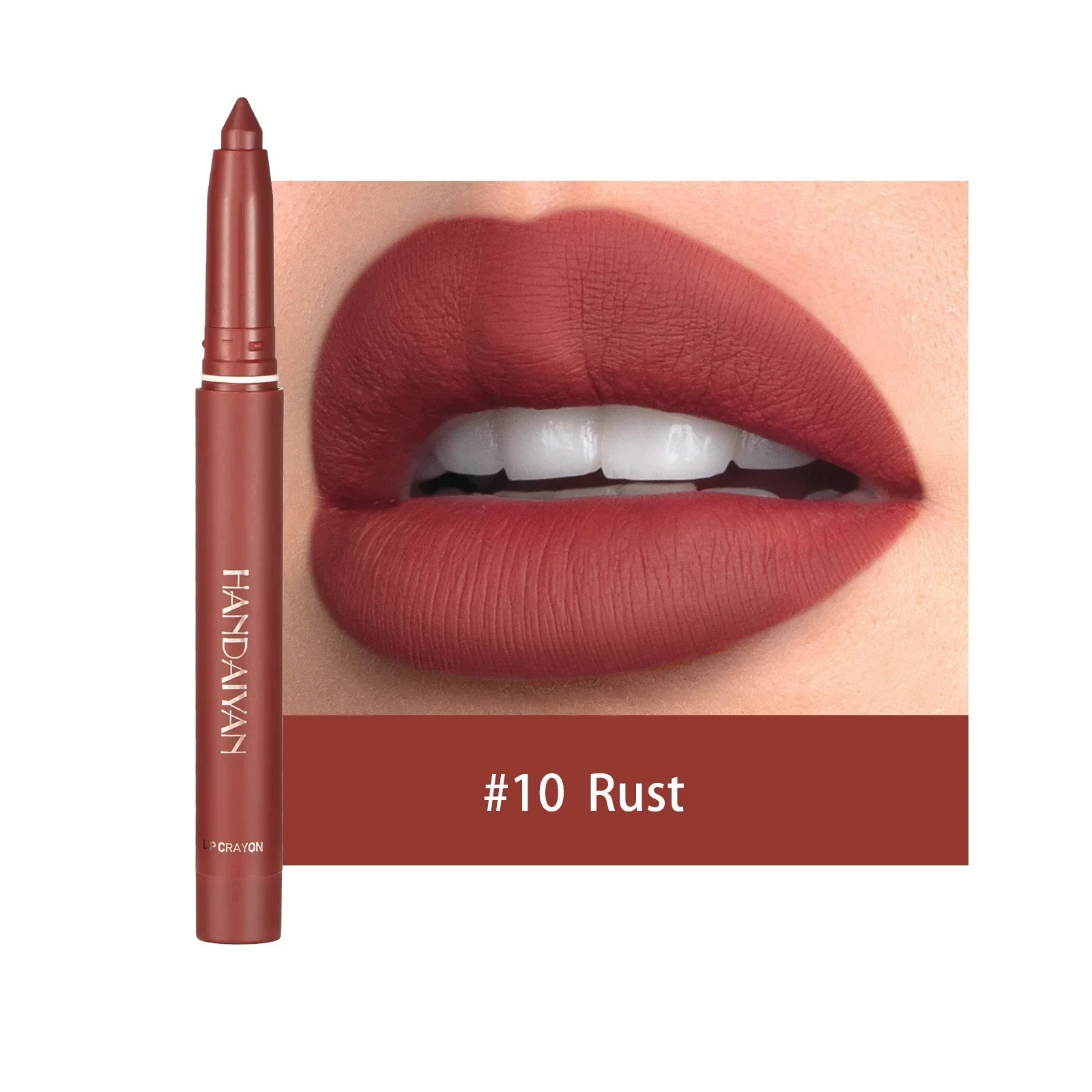 thumbnail image 1 of 12 Colors Matte Lipstick Pen Lipgloss Nude Pink Matte Solid Lip Gloss Waterproof Long Lasting Lipstick Pencil Lip Liner Makeup, 1 of 5