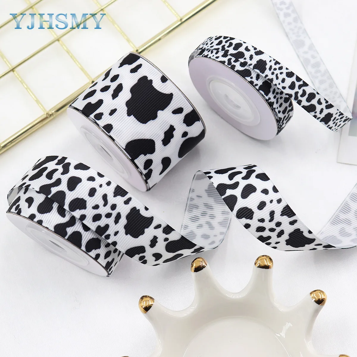 Cow Ribbon3 Rolls Cow Pattern Ribbons Cow Grosgrain Ribbons Cow Animal Print Ribbons