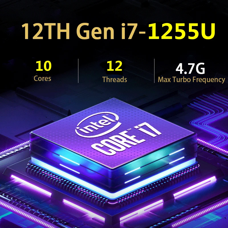 I7 1255U 게임용 10 코어 노트북 15.6 인치 인텔 코어 i7 12 세대 최대 64GB RAM 최대 3 테라바이트 SSD 지문 노트북 Windows10 11 WiFi6 BT
