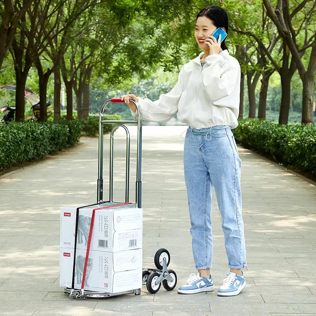 Az Emeleti Kezelés Tárgyi Artefaktus Hegymászó Lépcsők Kocsi Kis Poggyász Teherautó Nagy Teherbírású Összecsukható Pótkocsi - Image 3