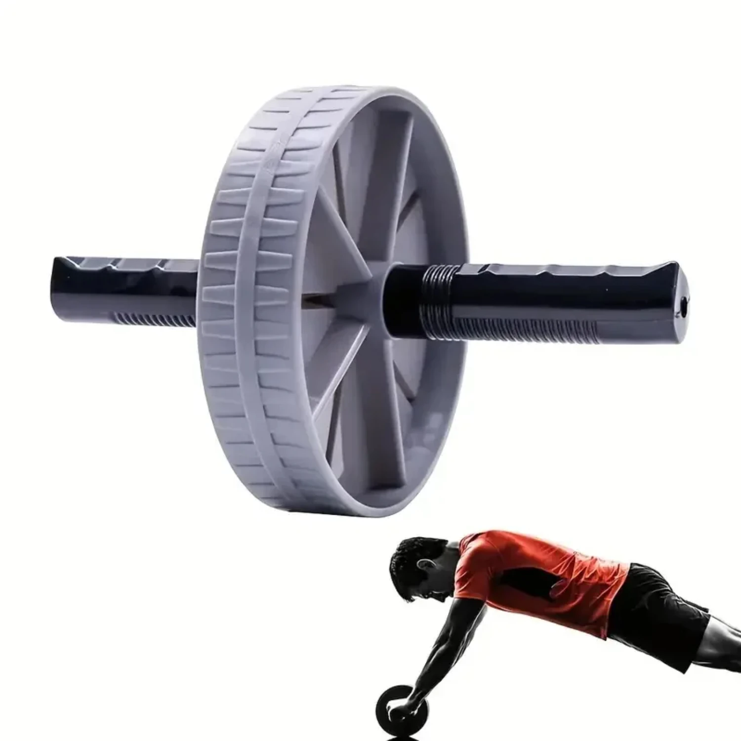 New 1 Household Silent Abdominal Workout Roller, Abdominal Exercise Wheel Workout Body Building, Waist & Tummy Slimming