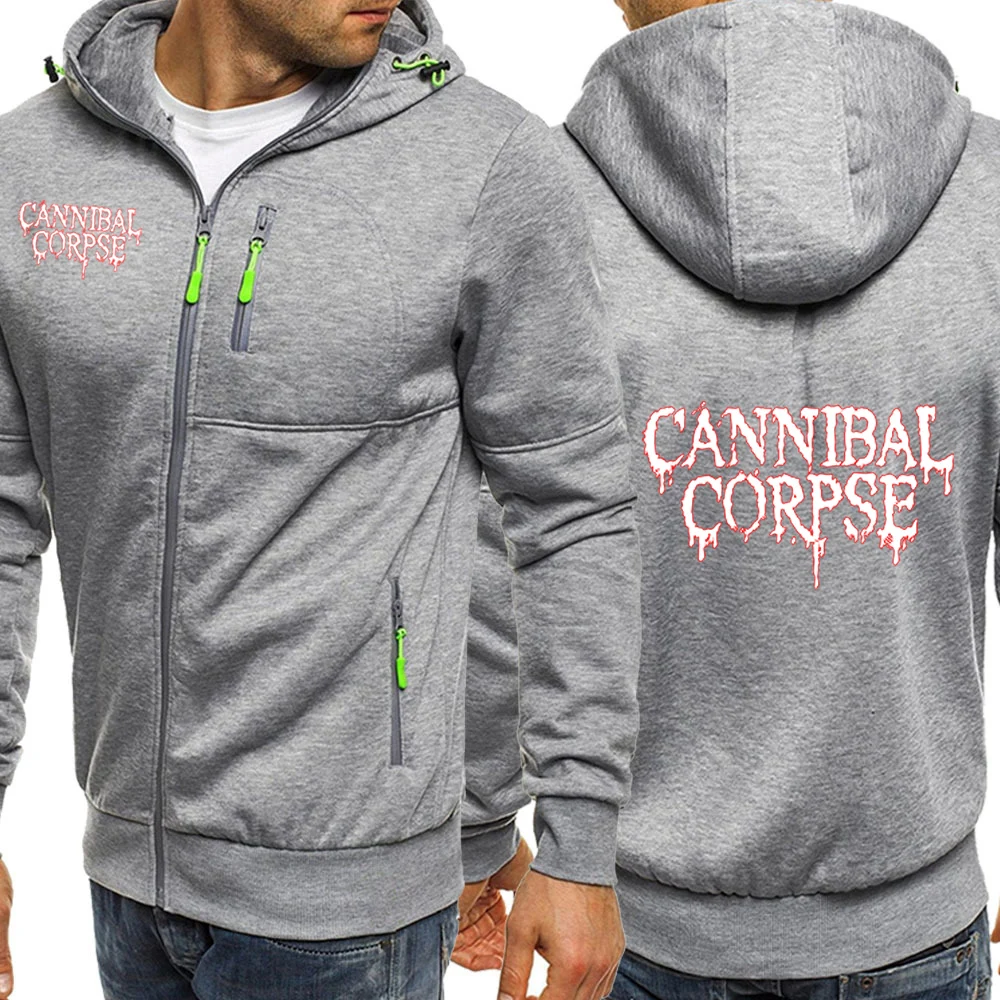 Mens Long Sleeve Zipper Cardigan Hoodie