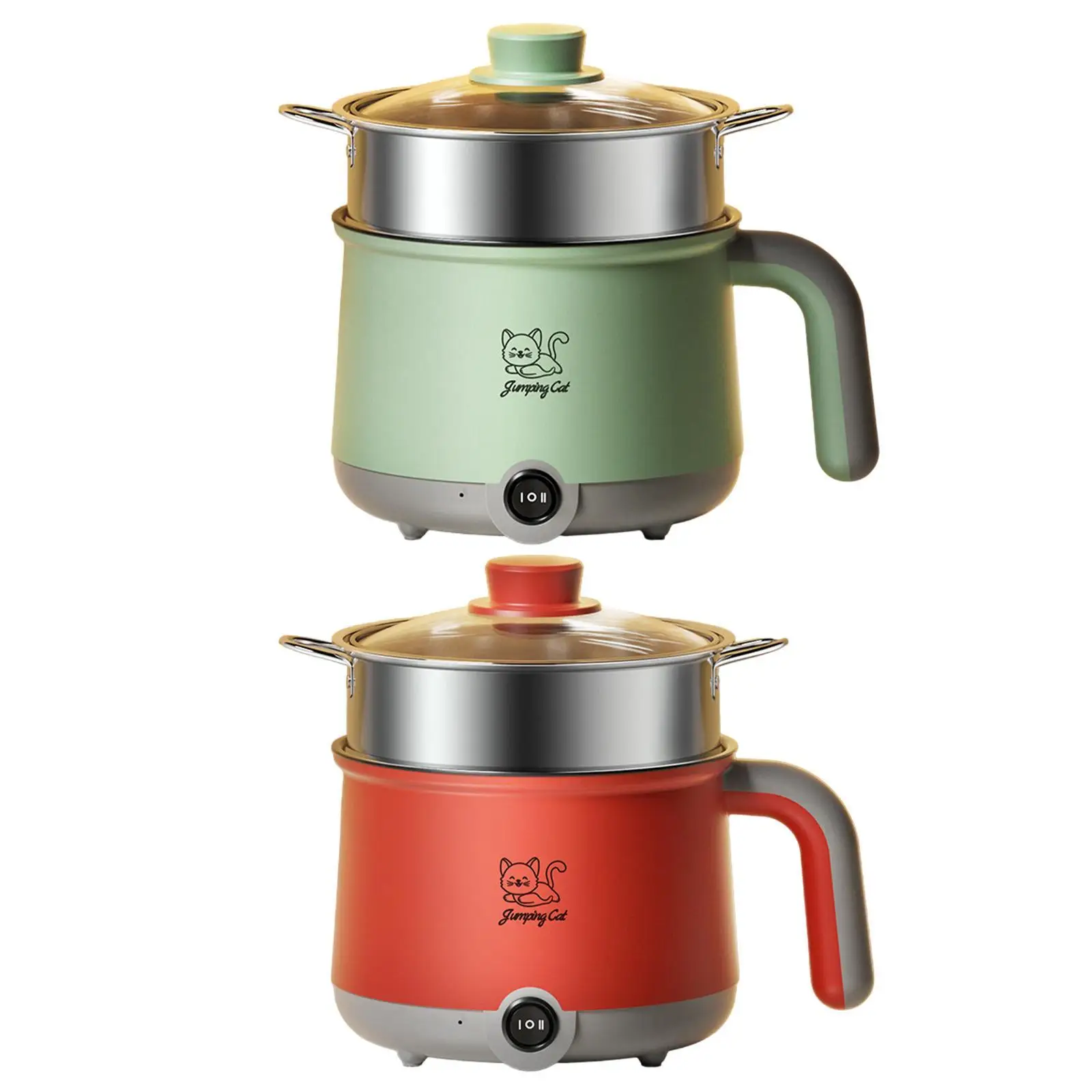 Hot Pot Electric with Steamer Household Nonstick for Shabu Shabu Steak Ramen 3