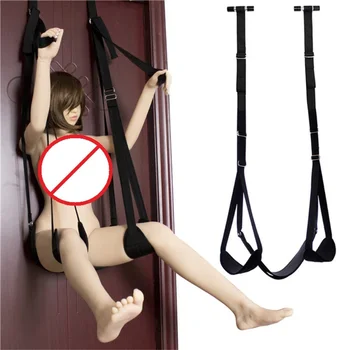 Hanging Door Sex Restraints Nylon Ankle Cuffs Handcuffs Seat Sexy Swing Chair Adults Open Leg Bdsm Products 2