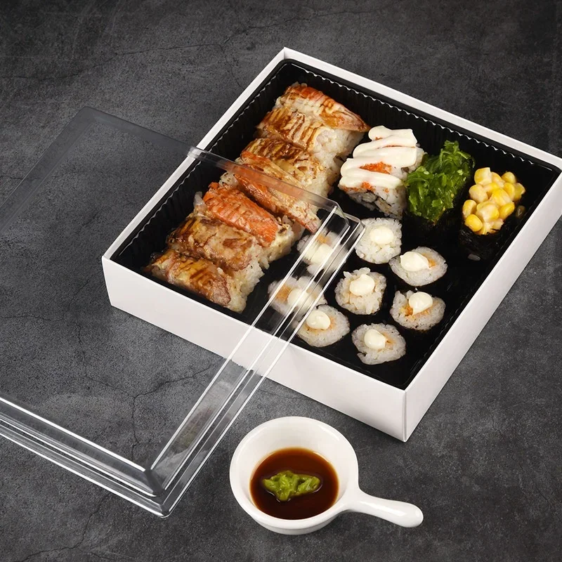 Customized productPlastic Sushi Box Gift Commercial Japanese Sashimi Takeout Sushi Packaging Box