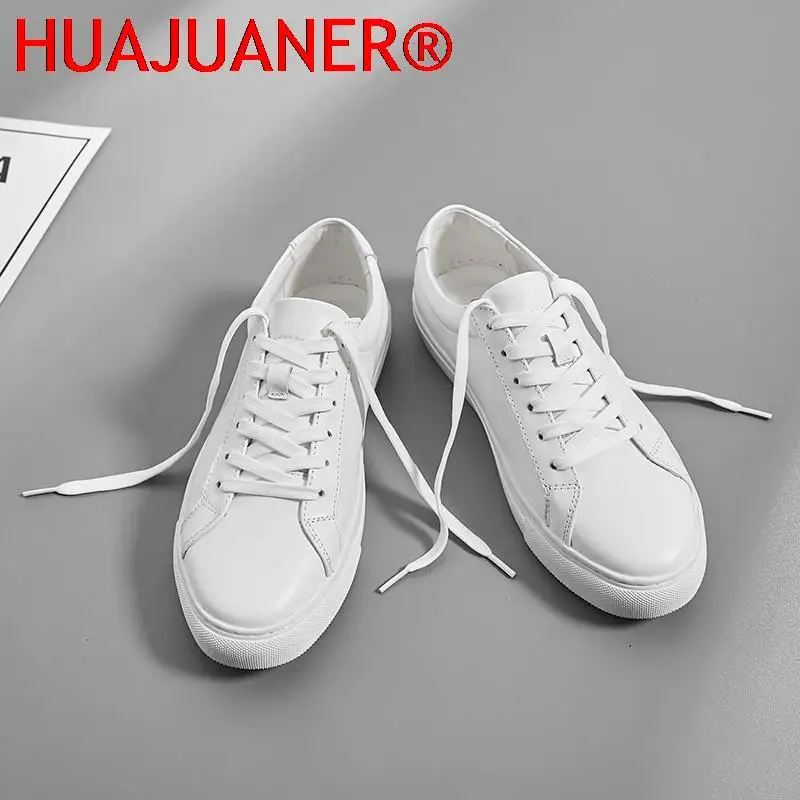 Fashion Men Loafers Men Genuine Leather Casual Shoes High Quality Adult White Sneakers High Quality Walking Male Footwear