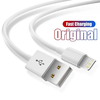 오리지널 USB 고속 충전 케이블, 아이폰 13, 12 미니, 11 프로, 14, 6S, 7, 8 플러스, XS 맥스, XR, X, SE, USB 충전기 코드, 데이터 케이블, 1m, 2 m, 3m