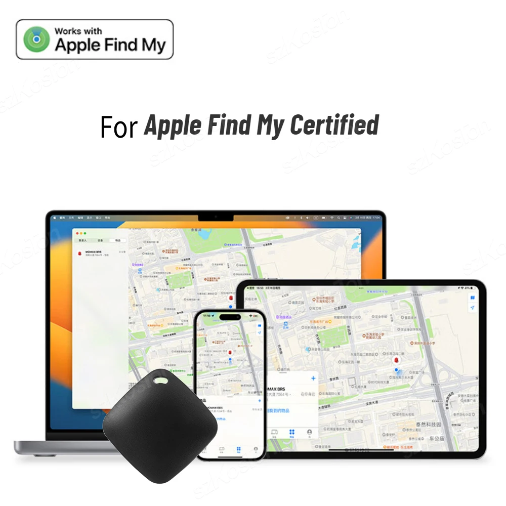 Bluetooth-compatible Smart GPS Tracker for Find My App Card Wallet Locator for IOS system Keys Anti-lost Alarm Finder