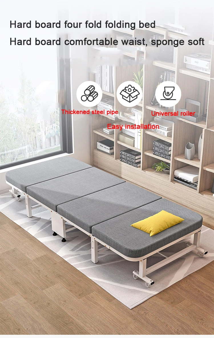 Multi-function Bedroom 189*80*27CM Single Folding Beds Portable
